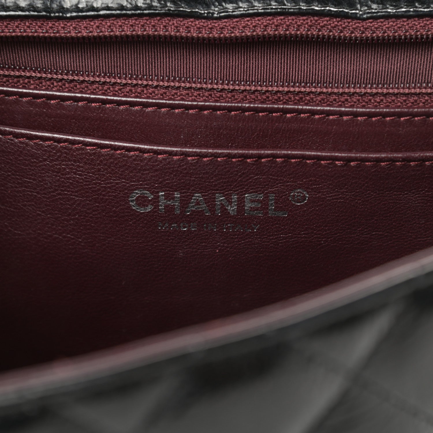 Chanel Crinkled Patent Quilted Jumbo Single Flap Black 6 of 10