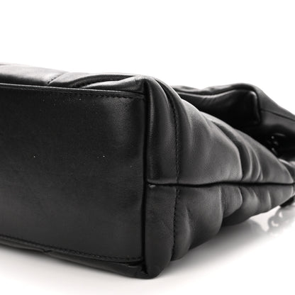 Saint Laurent Lambskin Quilted Monogram Monochrome Small Loulou Puffer Chain Satchel Black 9 of 9