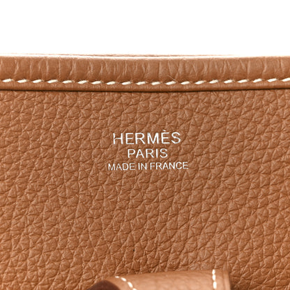 Hermes Taurillon Clemence EVELYNE III PM Gold 6 of 13
