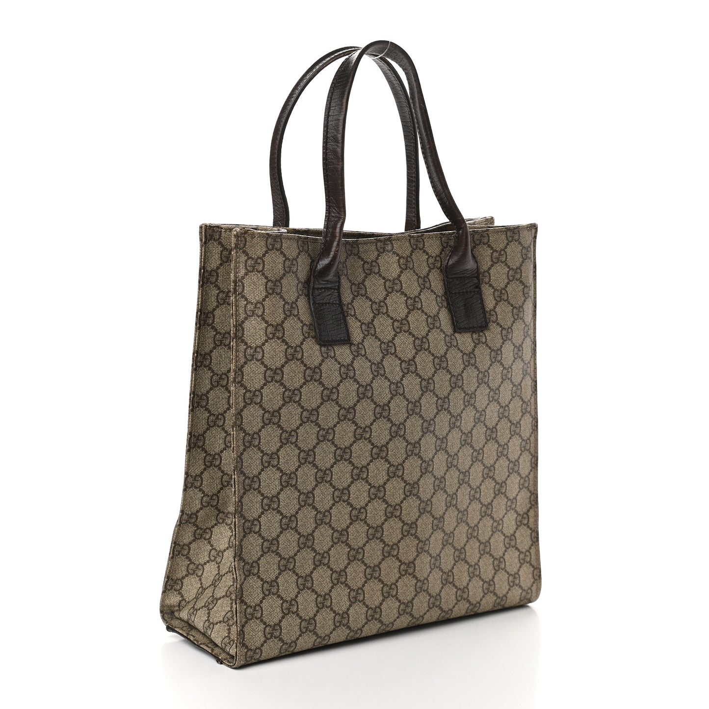 GG Plus Monogram Small Vertical Tote Dark Brown