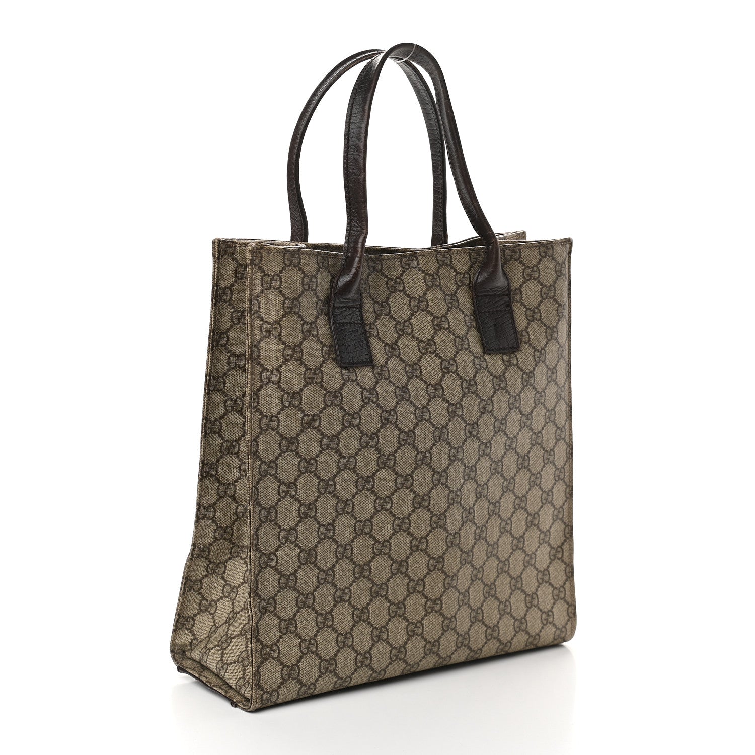 Gucci GG Plus Monogram Small Vertical Tote Dark Brown 3 of 13