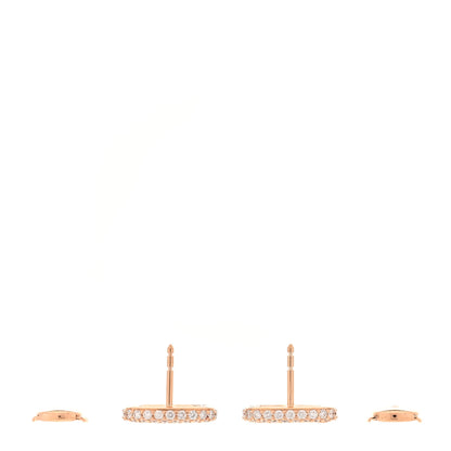Hermes 18K Rose Gold Diamond New Farandole Earrings 3 of 5