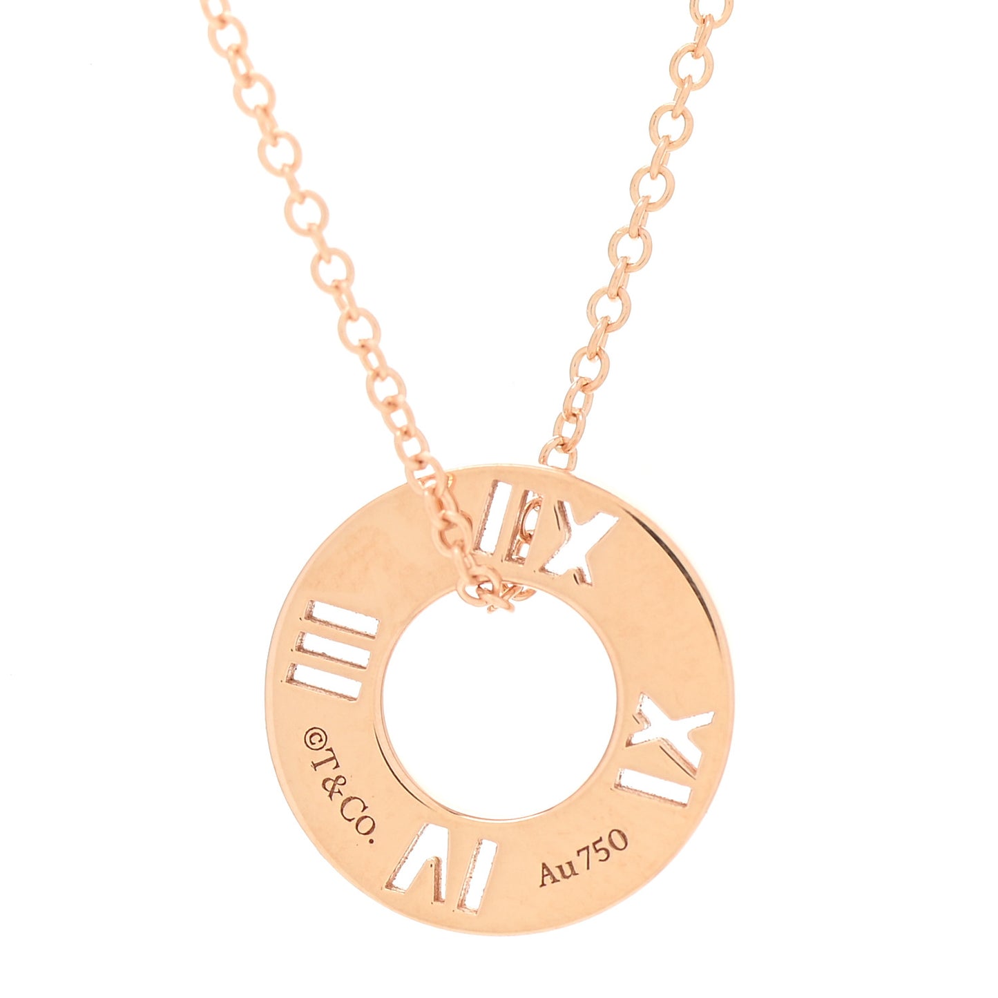 18K Rose Gold Diamond Atlas Pierced Pendant Necklace
