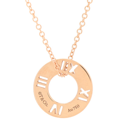 Tiffany 18K Rose Gold Diamond Atlas Pierced Pendant Necklace 4 of 6