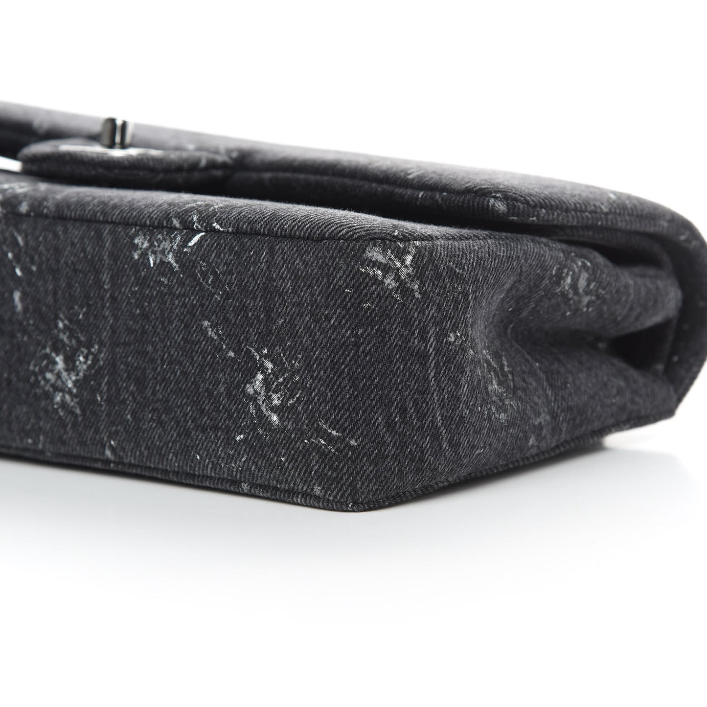 Denim Medium Double Flap Black