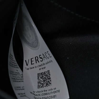 Versace Nappa Barocco Quilted Medusa Wallet On Chain Crossbody Black 7 of 9