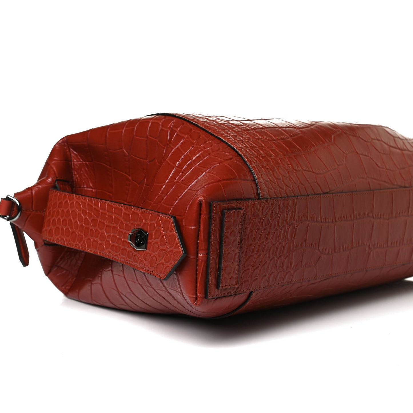 Calfskin Crocodile Embossed Medium Soft Antigona Paprika