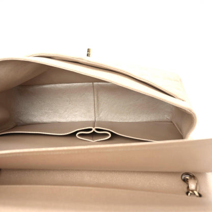 Chanel Iridescent Caviar Quilted Jumbo Double Flap Beige 7 of 16