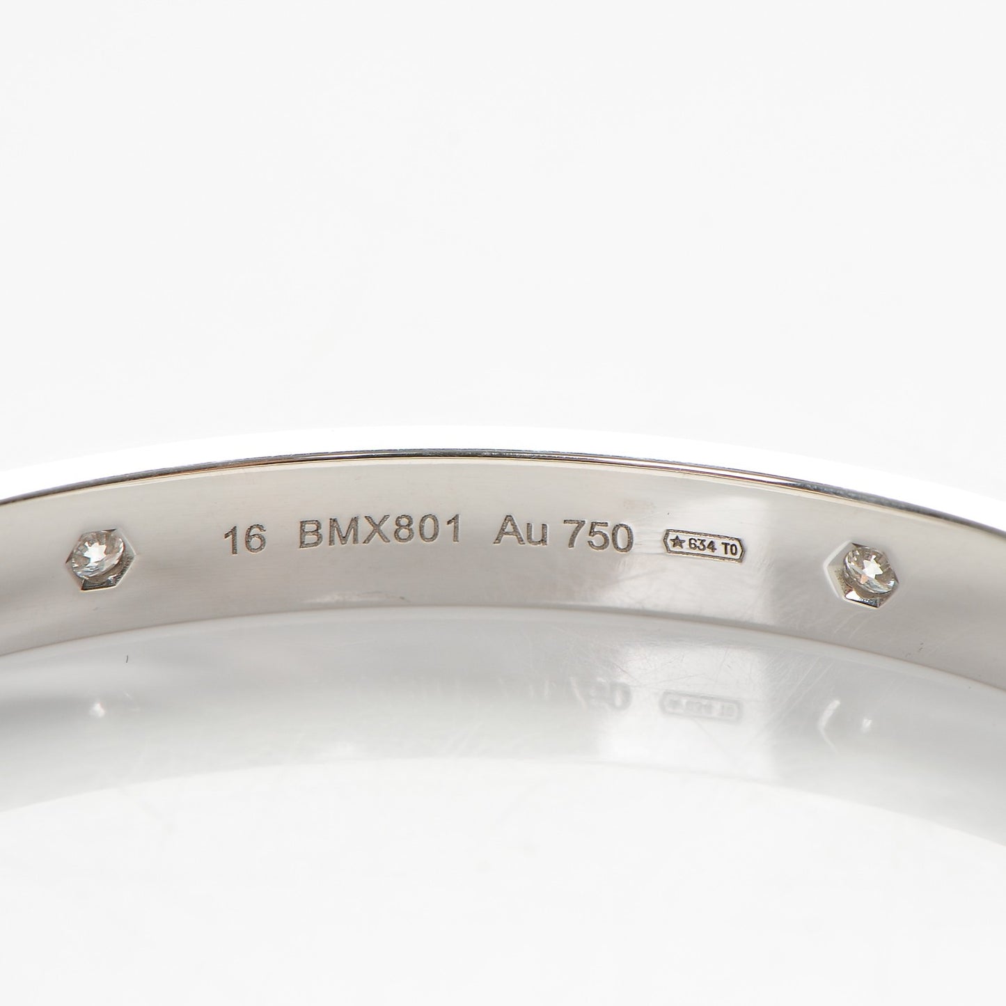 18K White Gold 4 Diamond LOVE Bracelet 16