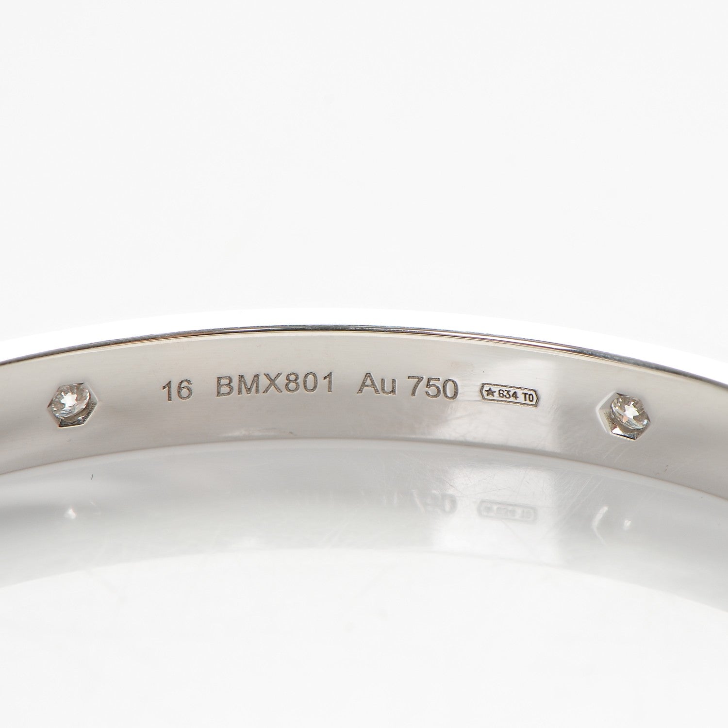Cartier 18K White Gold 4 Diamond LOVE Bracelet 16 4 of 8