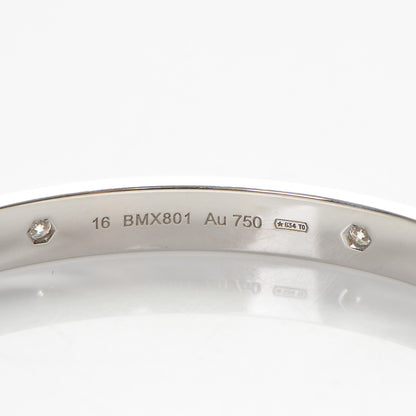 Cartier 18K White Gold 4 Diamond LOVE Bracelet 16 4 of 8