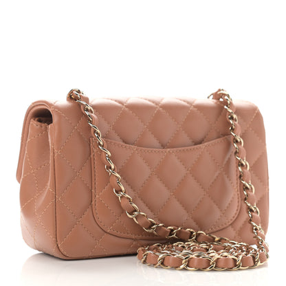 Chanel Lambskin Quilted Mini Rectangular Flap Brown 3 of 11