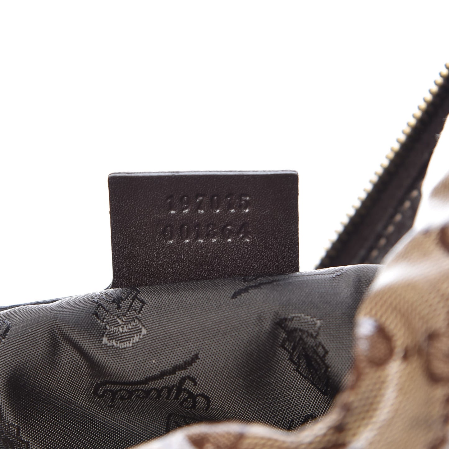 Crystal Monogram Large Hysteria Clutch Brown