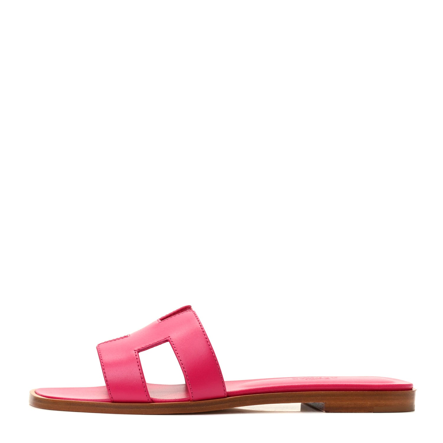 Hermes Box Calfskin Oran Sandals 36.5 Rose Sorbet 1 of 10