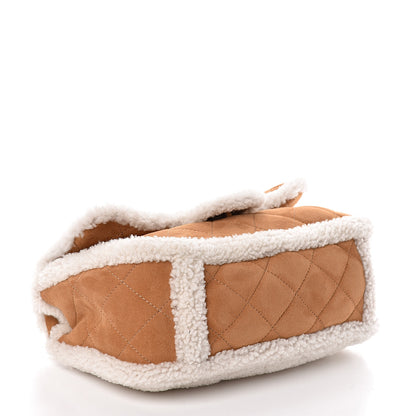 Chanel Shearling Lambskin Quilted Coco Neige Single Flap Beige 4 of 11