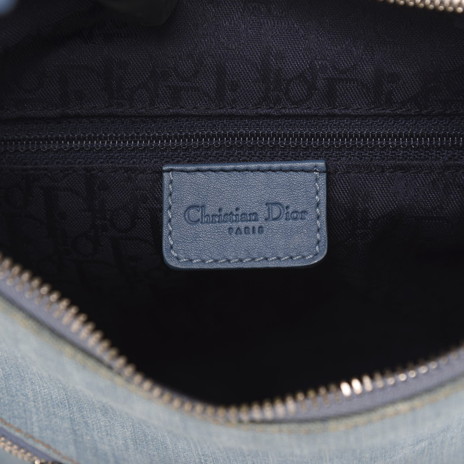 Christian Dior Denim Admit It Hobo Blue 6 of 12