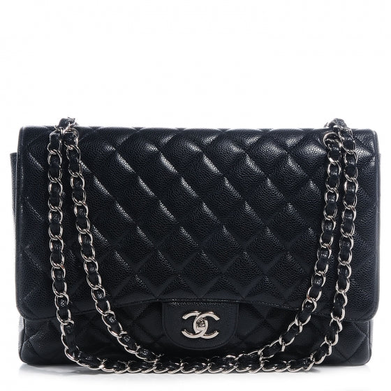Caviar Maxi Single Flap Black
