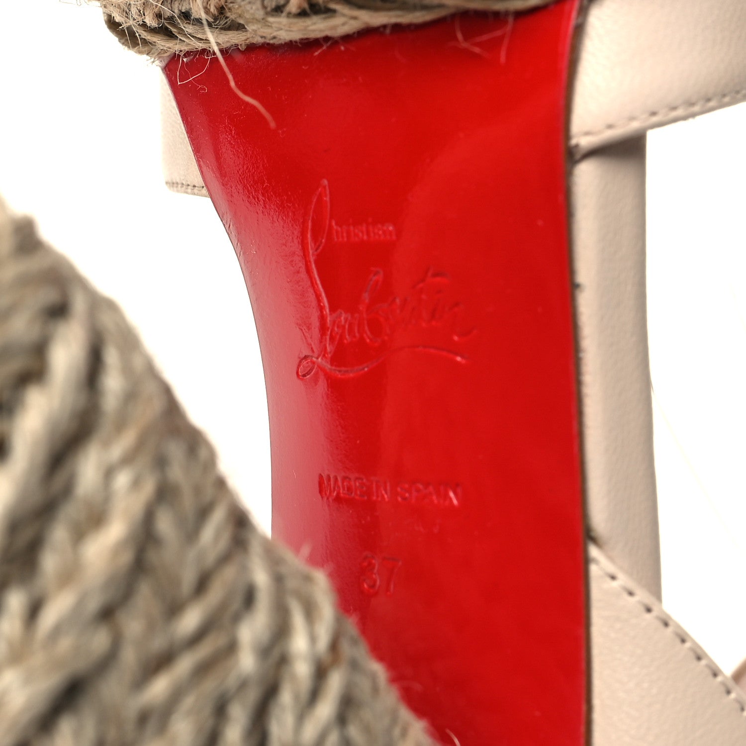 Christian Louboutin Goatskin Super Mariza 130 Espadrille Sandals 37 Leche Natural 6 of 8