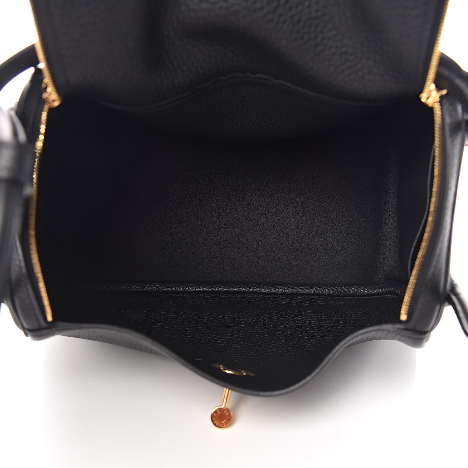 Hermes Taurillon Clemence Lindy 26 Black 5 of 10