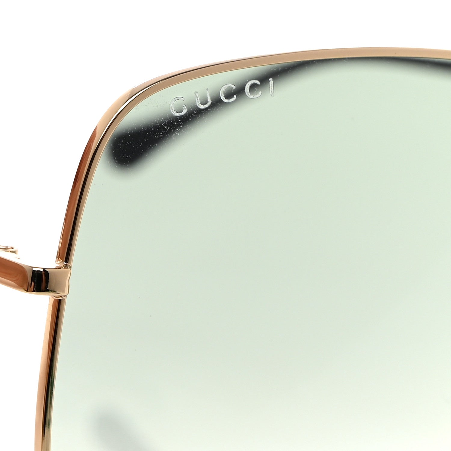 Gucci Metal Horsebit Square Frame Sunglasses GG0879S Gold 7 of 8