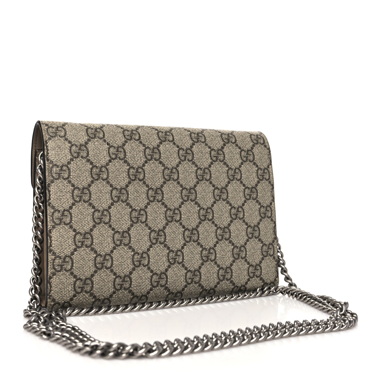 Gucci GG Supreme Monogram Mini Dionysus Chain Wallet Beige Taupe 2 of 9