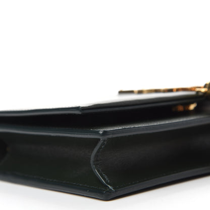 Saint Laurent Smooth Calfskin Classic Monogram Kate Tassel Chain Wallet Dark Leaf 6 of 10