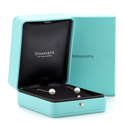 Tiffany 18K Yellow Gold Cultured Pearl Elsa Peretti Pearls By The Yard Drop Earrings 5 of 5