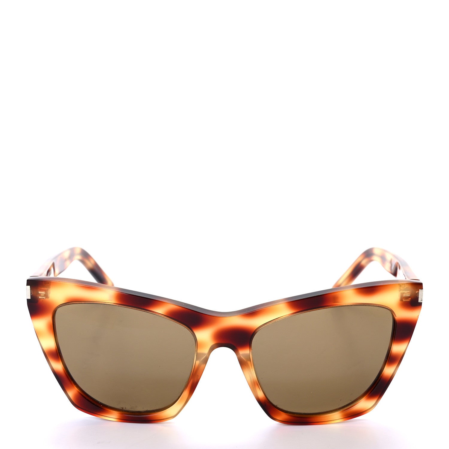 Saint Laurent New Wave SL214 Kate Cat Eye Sunglasses Havana Brown 2 of 9