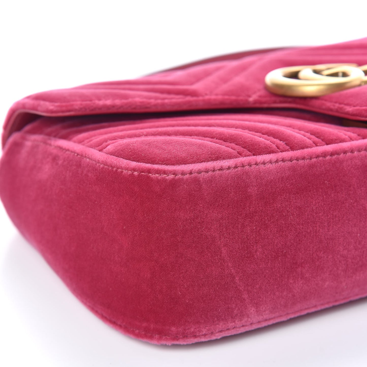 Velvet Matelasse Small GG Marmont Shoulder Bag Light Raspberry Rose