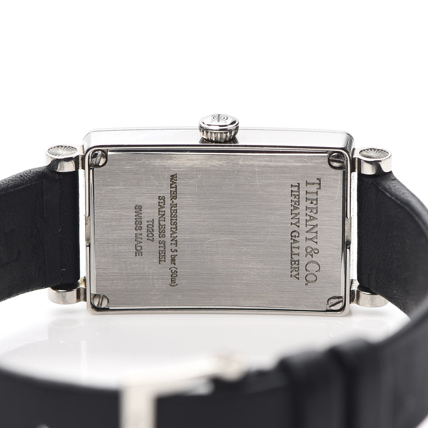 Stainless Steel Calfskin 20mm Gallery Quartz Watch Black