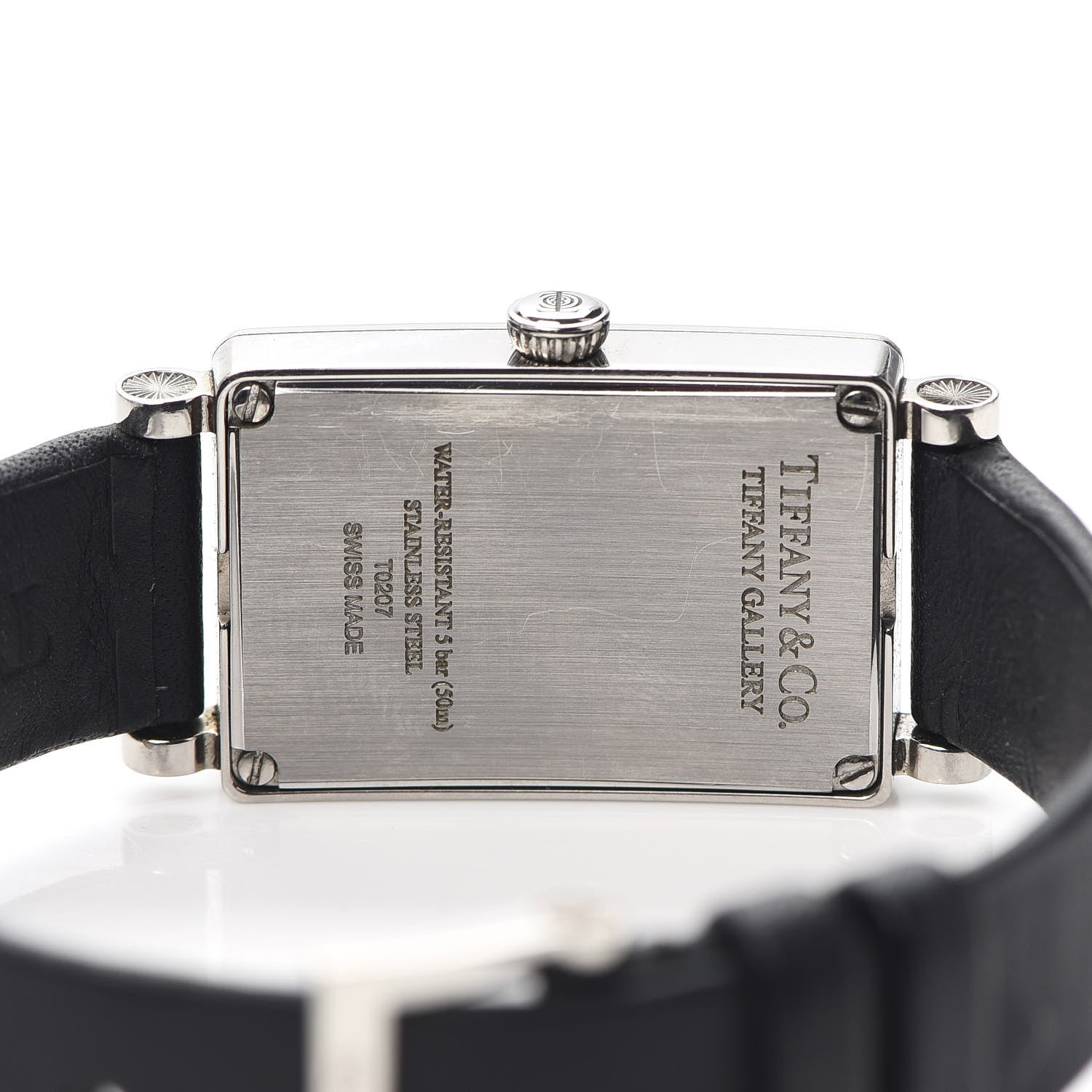 Tiffany Stainless Steel Calfskin 20mm Gallery Quartz Watch Black 4 of 4