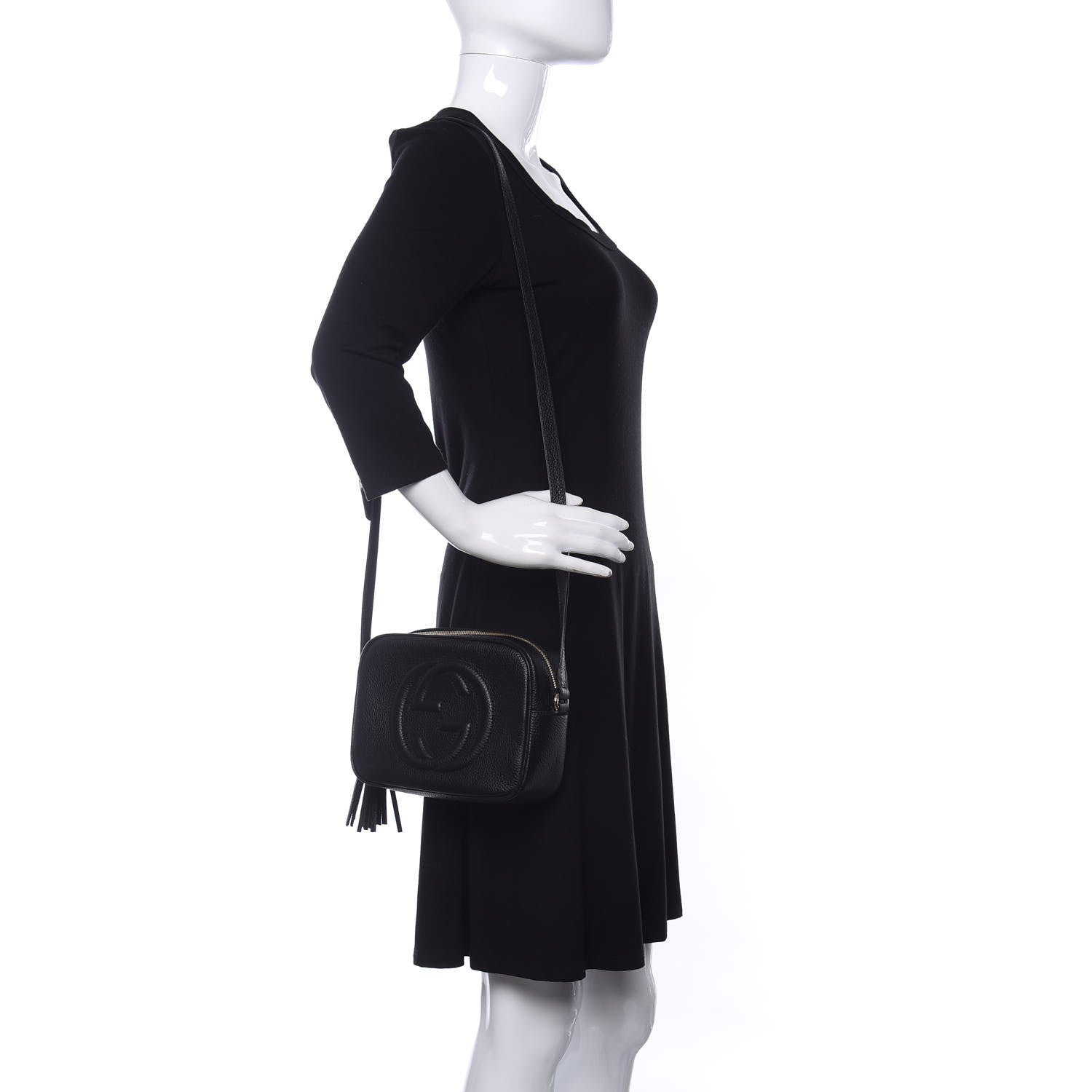 Gucci Pebbled Calfskin Small Soho Disco Bag Black 2 of 10