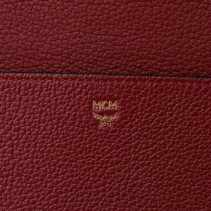 MCM Grained Calfskin Medium Milla Convertible Backpack Scooter Red 6 of 13