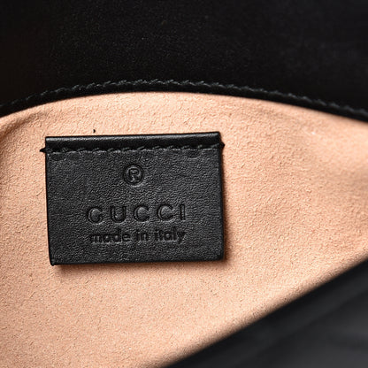 Gucci Calfskin Matelasse Super Mini GG Marmont Shoulder Bag Black 5 of 13