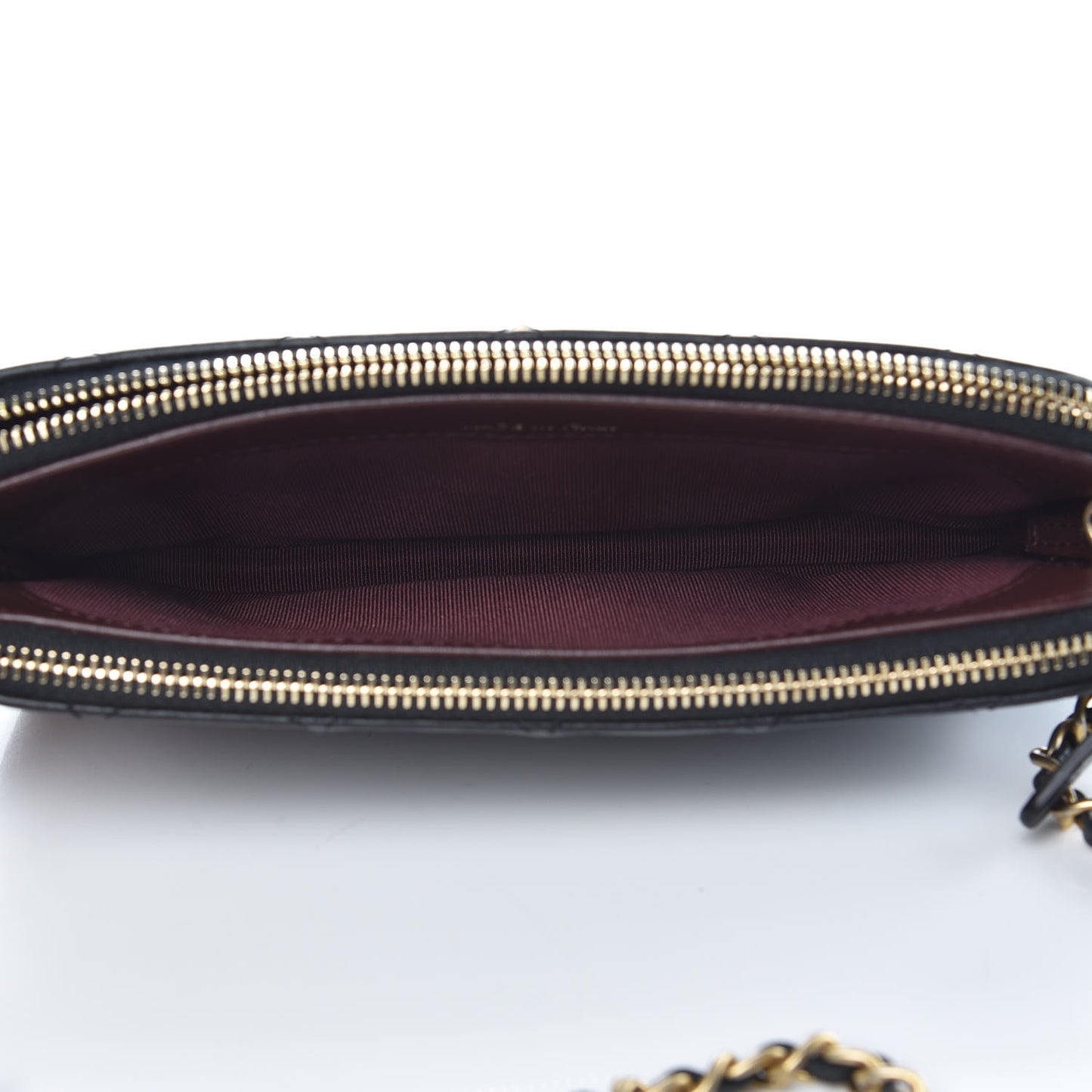 Aged Calfskin Lucky Charms 2.55 Reissue Small Clutch With Chain Black