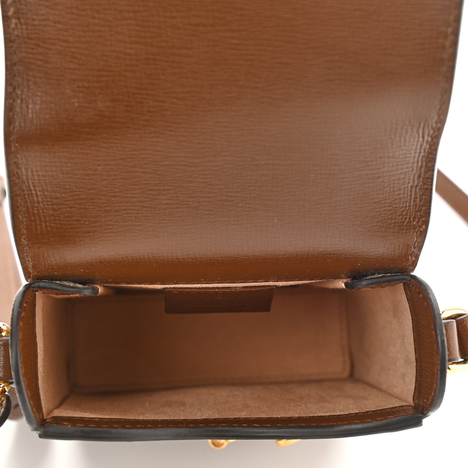 Gucci GG Supreme Monogram Mini Horsebit 1955 Crossbody Bag Beige Brown Sugar 5 of 8