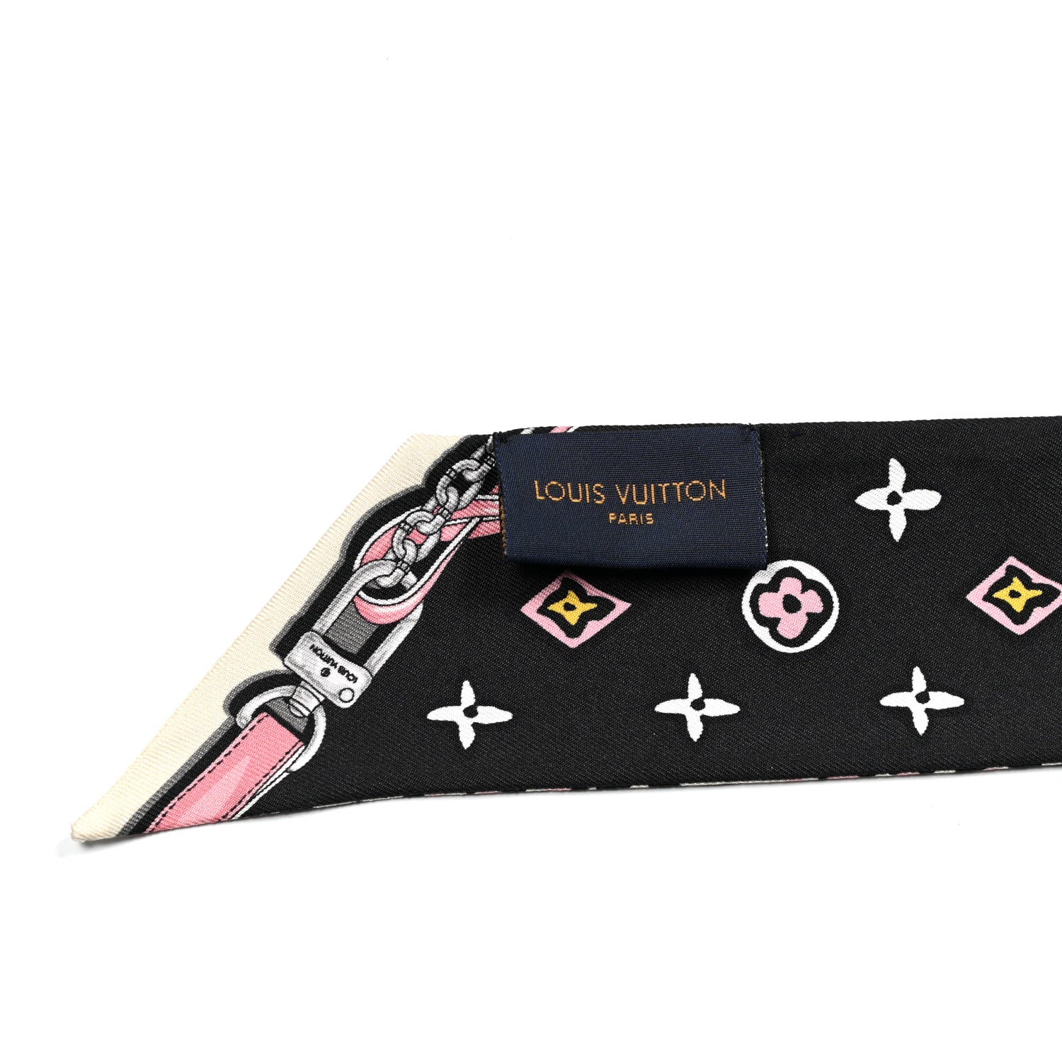 Louis Vuitton Silk Monogram Wild At Heart BB Bandeau Black 3 of 3