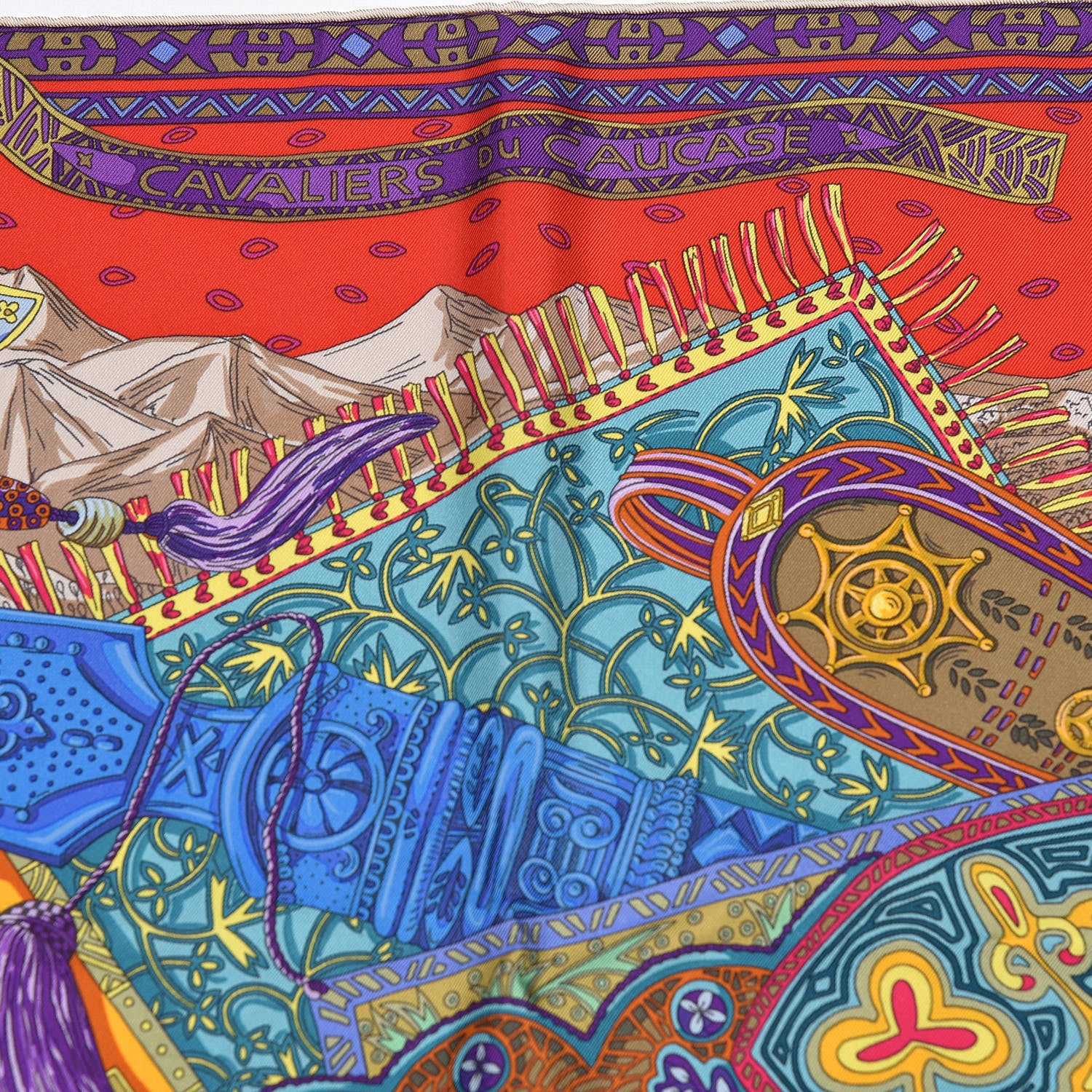 Hermes Silk Cavaliers du Caucase Scarf 90 4 of 6