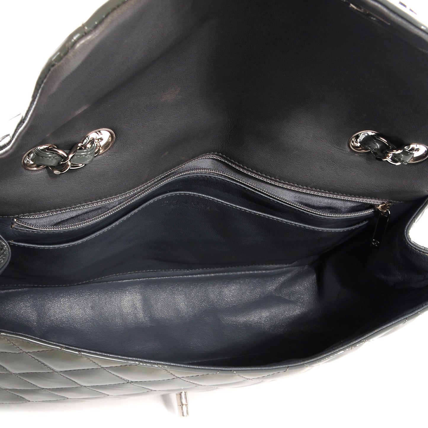 Patent Jumbo Single Flap Grey