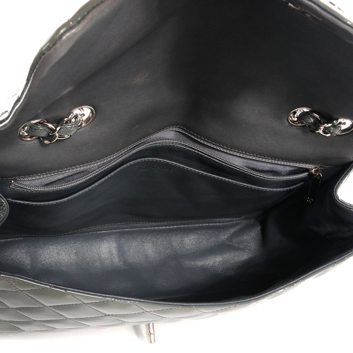Chanel Patent Jumbo Single Flap Grey 6 of 8