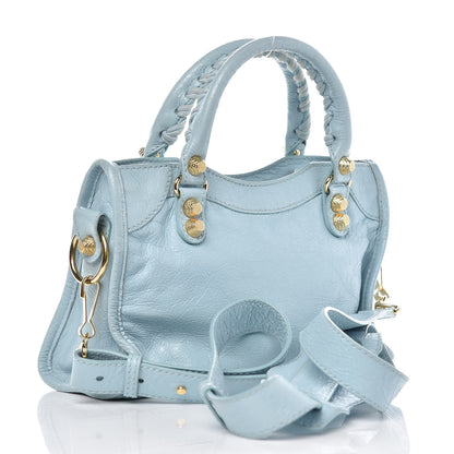 Balenciaga Agneau Giant 12 Gold Hardware Mini City Bleu Dragee 3 of 8
