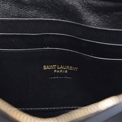 Saint Laurent Grain De Poudre Matelasse Monogram Mini Lou Camera Bag Black 5 of 10