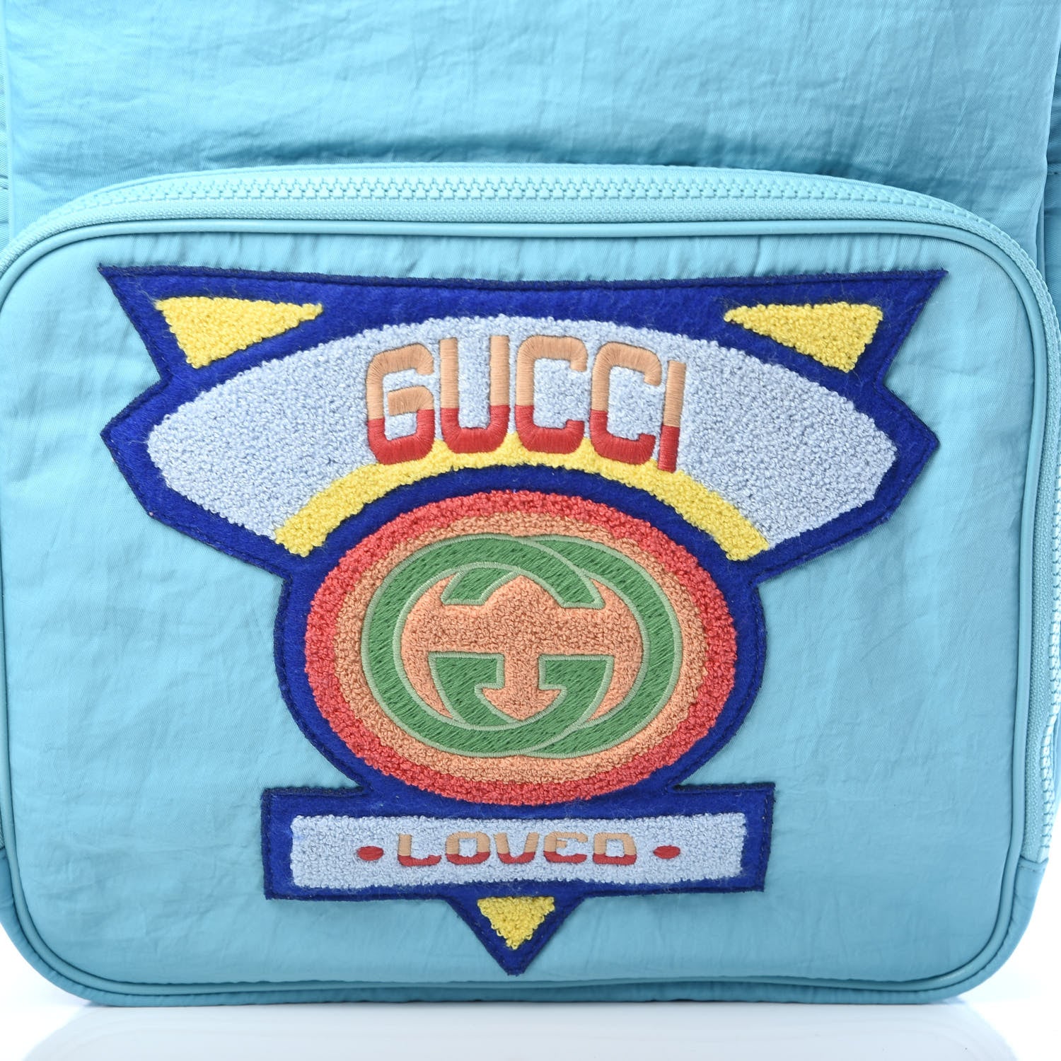Gucci Nylon Twill 80s Logo Patch Backpack Lago 9 of 9