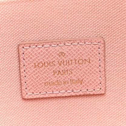 Louis Vuitton Damier Azur Pochette Felicie Chain Wallet Rose Ballerine 7 of 11