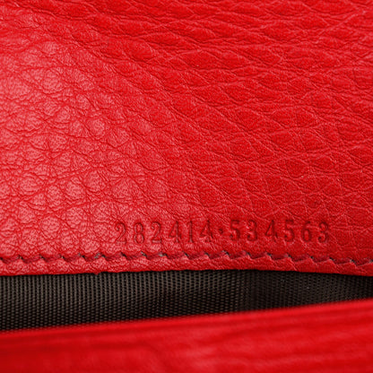 Gucci Pebbled Calfskin Soho Continental Wallet Red 6 of 7