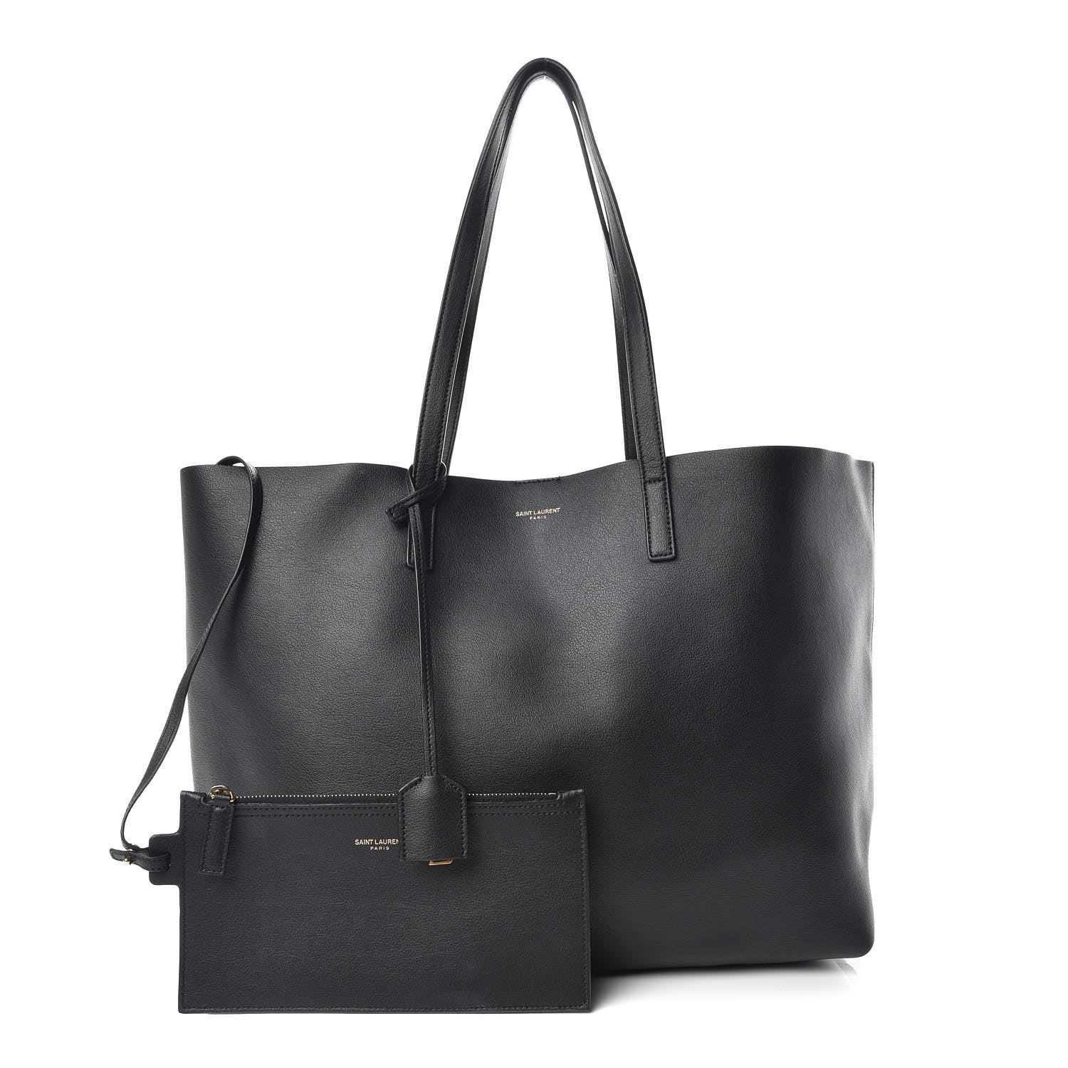 Saint Laurent Calfskin Large Shopping Tote Black 1 of 11