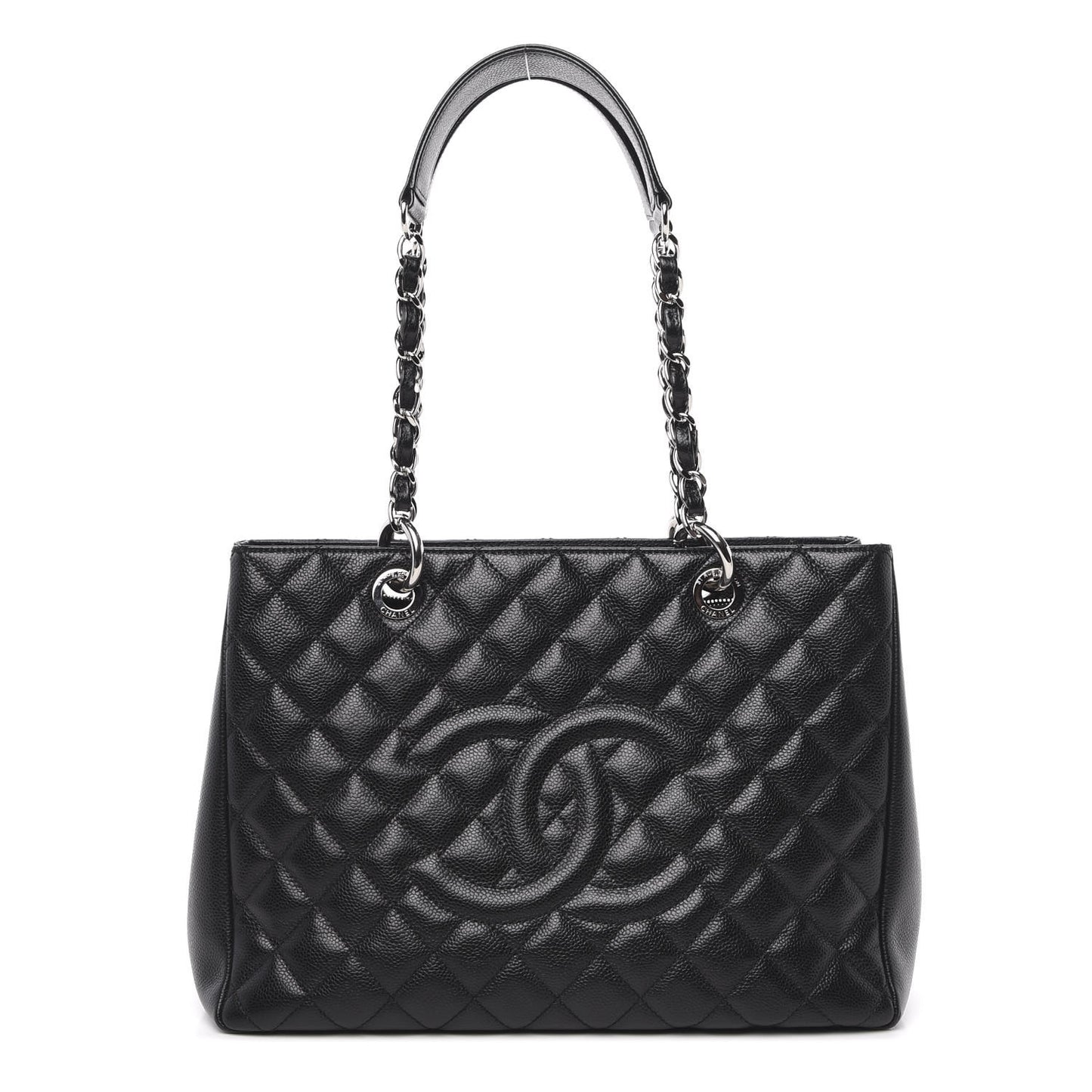 Caviar Quilted Grand Shopping Tote GST Black