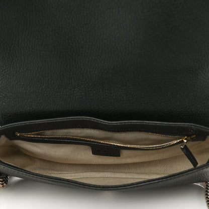Gucci Pebbled Calfskin Medium Soho Flap Crossbody Black 5 of 12