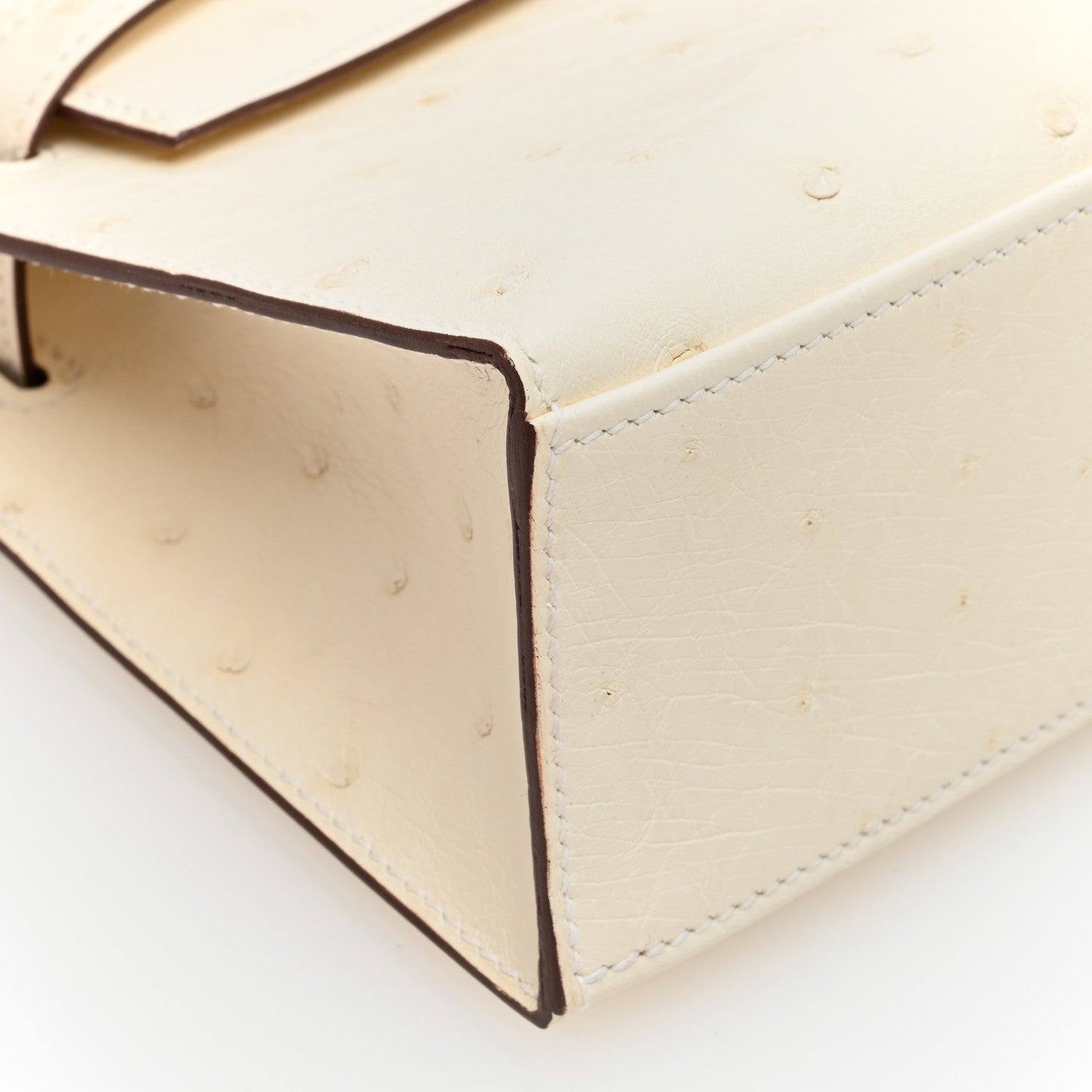 Hermes Ostrich Kelly Pochette Clutch Nata 8 of 10