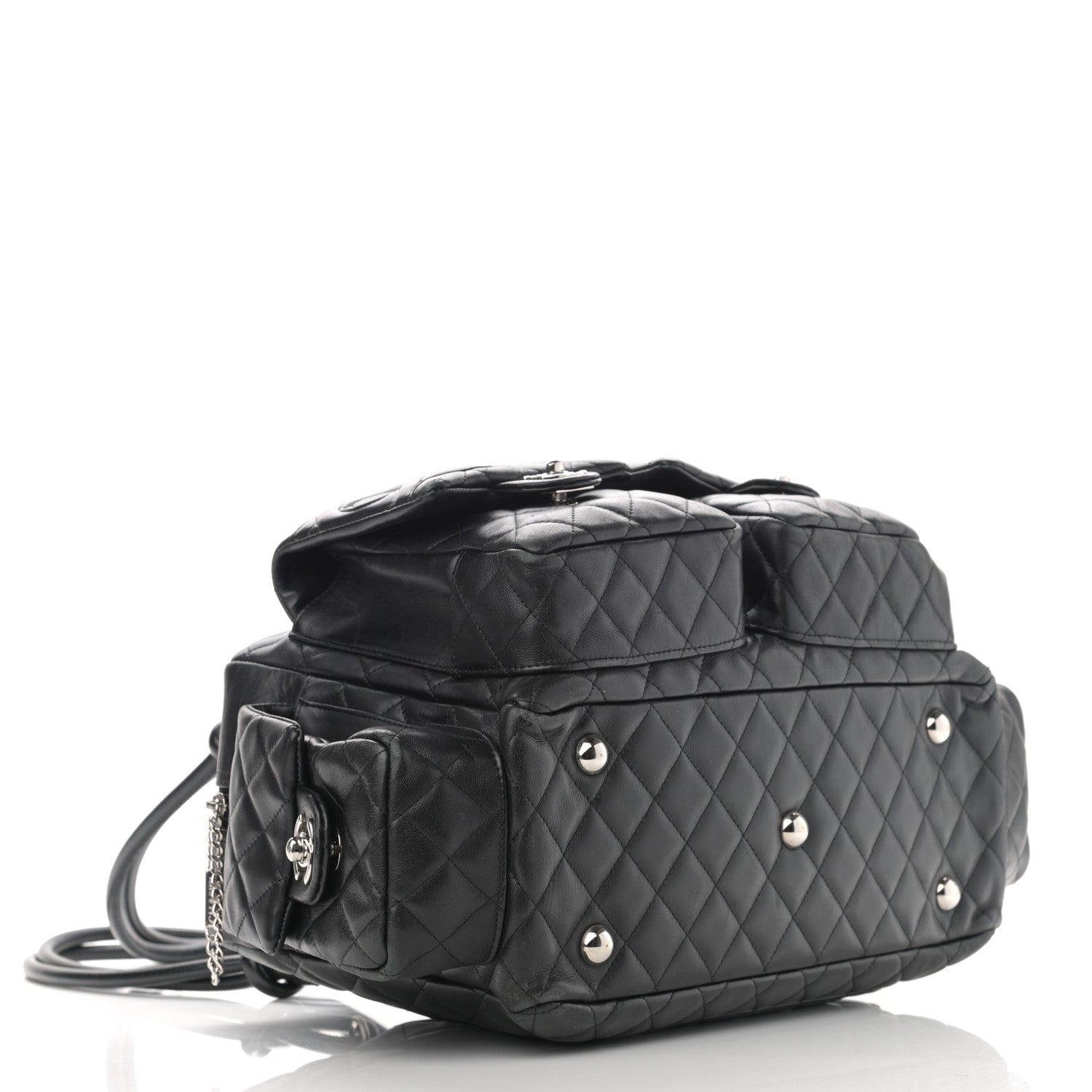 Chanel Calfskin Quilted Large Cambon Multipocket Reporter Black 4 of 17